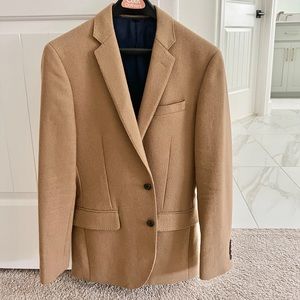J Crew blazer jacket, slim fit, 38R, wool, tan color
